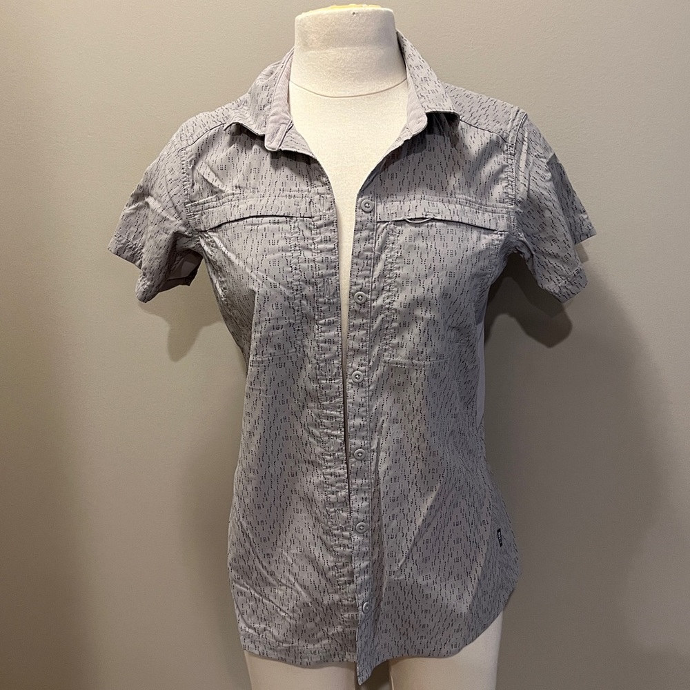 REI Gray Travel Button-Down Shirt